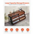 thumbnail image 3 of KFFKFF 6-Drawer Chest, High Dresser Organizer, Television Console with Space, Wardrobe Storage Units featuring Robust Metal Structure, Cloth Storage Stack for Bedroom, Wardrobe, Vintage Brown, 3 of 9