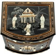 thumbnail image 5 of Oriental Furniture Black Lacquer Nightstand - Royal Ladies, 5 of 6