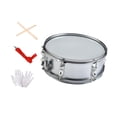 thumbnail image 4 of 14 en Snare Drum Instrumentos musicales profesionales con guantes Instrumento de percusión Baterías musicales para adultos Niños Regalos de vacaciones Plata 14 pulgadas, 4 of 7