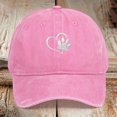 thumbnail image 2 of Ttongbb Hats Dog Paw Print Heart Embroidered Washed Unisex Baseball Multi-Color Couple's Cap Dad Hat Casual Sports Sun Headwear, 2 of 3
