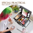 thumbnail image 6 of Kemier Makeup Train Case - Cosmetic Organizer Box Makeup Case with Lights and Mirror / Makeup Case with Customized Dividers / Large Makeup Artist Organizer Kit (Black), 6 of 8