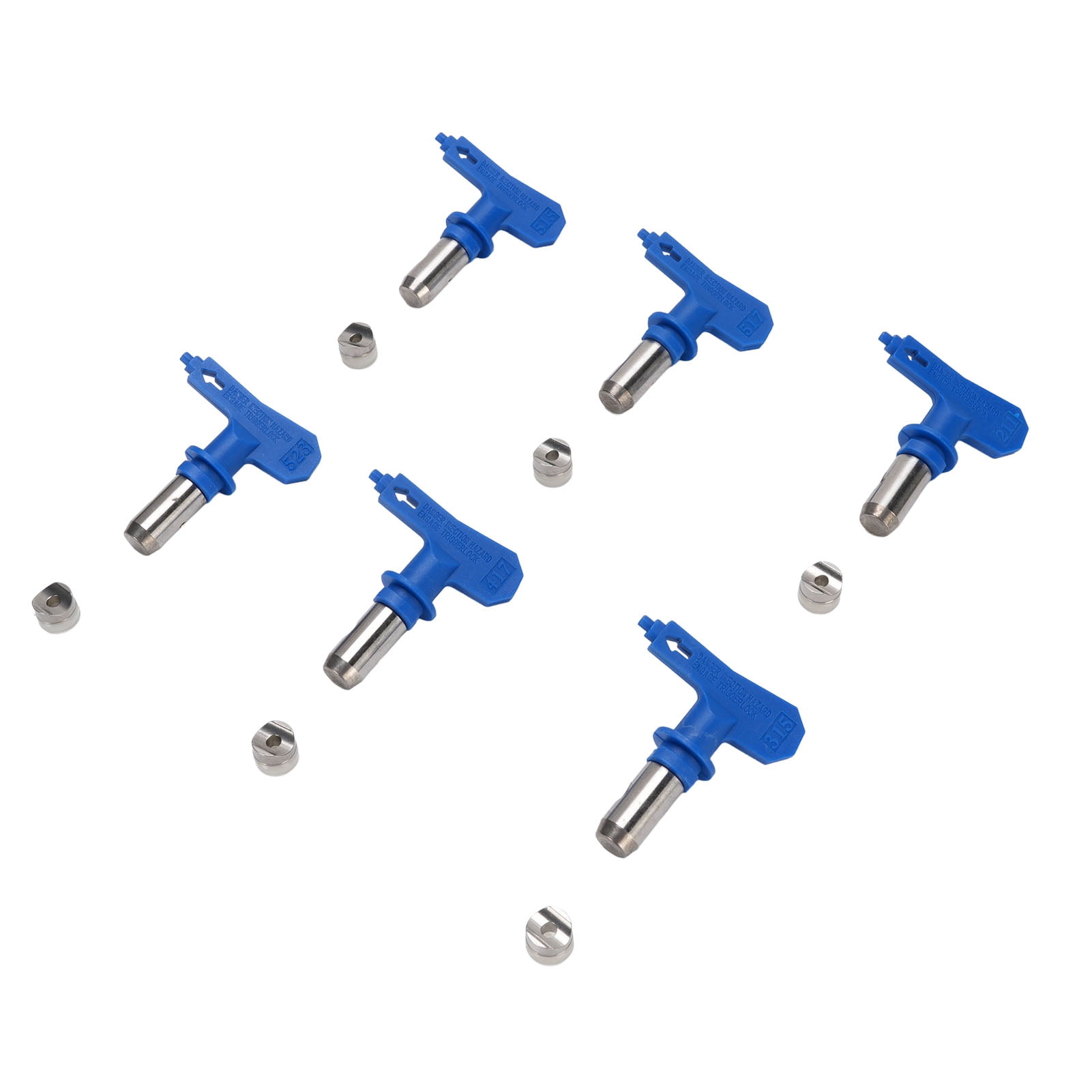 Tektall Airless Paint Sprayer Nozzles - 211 & 317 Tips, Stainless Steel, Fits Wagner, Graco, Titan Sprayers
