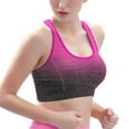 thumbnail image 2 of Entyinea Women Bras 2023 Medium Impact Strappy Sports Bra Hot Pink L, 2 of 3