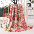 thumbnail image 2 of Pioneer Flower Floral Print Pattern Blanket,Comfortable Soft Flannel Throw Blanket,All Season,Warm Lightweight Blankets for Sofa Bed Couch Living Room Chair,60"x80", 2 of 4
