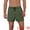 Green, variant on Men's Vacation Solid Color Drawstring Elastic Waist Swim Short Grey 28