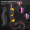 thumbnail image 6 of Goplus Massage Gaming Chair Reclining Swivel Racing Office Chair with Footrest Red, 6 of 11