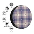 thumbnail image 5 of Easygdp Heart Check Plaid Automobile Tire Dust Cover, 14-17in Spare Tire Cover Universal Fit for Trailer, Car, Truck, SUV, Jeep - 15 inch, 5 of 9