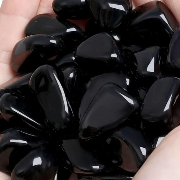 Obsidian Polished Crystal Stones Natural Healing Crystals Tumbling Reiki Gemstones Energy Balancing Meditation Crystal Grid Decorative Gift 200g