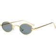 thumbnail image 1 of FEISEDY Lunettes de Soleil Rondes Vintage Petites Rétro Fines Monture en Métal Couleurs Bonbon B2422, 1 of 6