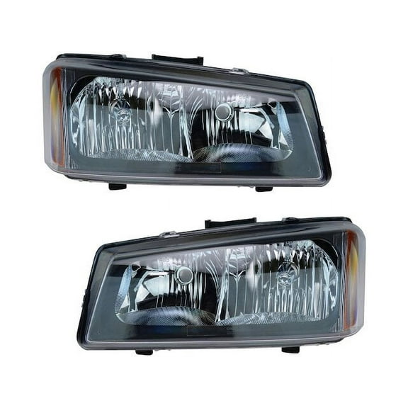 Headlight Assembly Set 2 Piece - Compatible with 2007 Chevy Silverado 3500 Classic