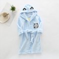 thumbnail image 2 of NOLDARES Kid Fleece Hooded Robes Girls Bathrobes Boys Soft Plush Sleepwear Toddler Fuzzy Pajamas,Blue,7-8 Y, 2 of 6