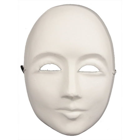 PLAIN WHITE FACE MASK - Blank Craft Masks - PAPER MACHE