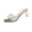 Green, variant on Black Women'S Sandals Transparent Block Heel Mule With Rhinestone Embellished Pvc Strap Soft Padded Insole Rubber Outsole Open Toe Backless Slip On For Party Date Daily