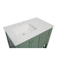 thumbnail image 2 of Lakeshore 36" Bathroom Vanity with Sage Green Cabinet and Engineered White Top, 2 of 6