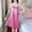 Pink, variant on LADIGASU Fashion Women Summer V-Neck Casual Solid Sleeveless Sleepshirts Dress