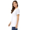 thumbnail image 3 of Woman Within Plus Size Perfect Short-Sleeve V-Neck Tunic, 3 of 6