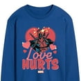 thumbnail image 3 of Marvel Deadpool - Valentine's Day Love Hurts - Men's Long Sleeve Graphic T-Shirt, 3 of 5