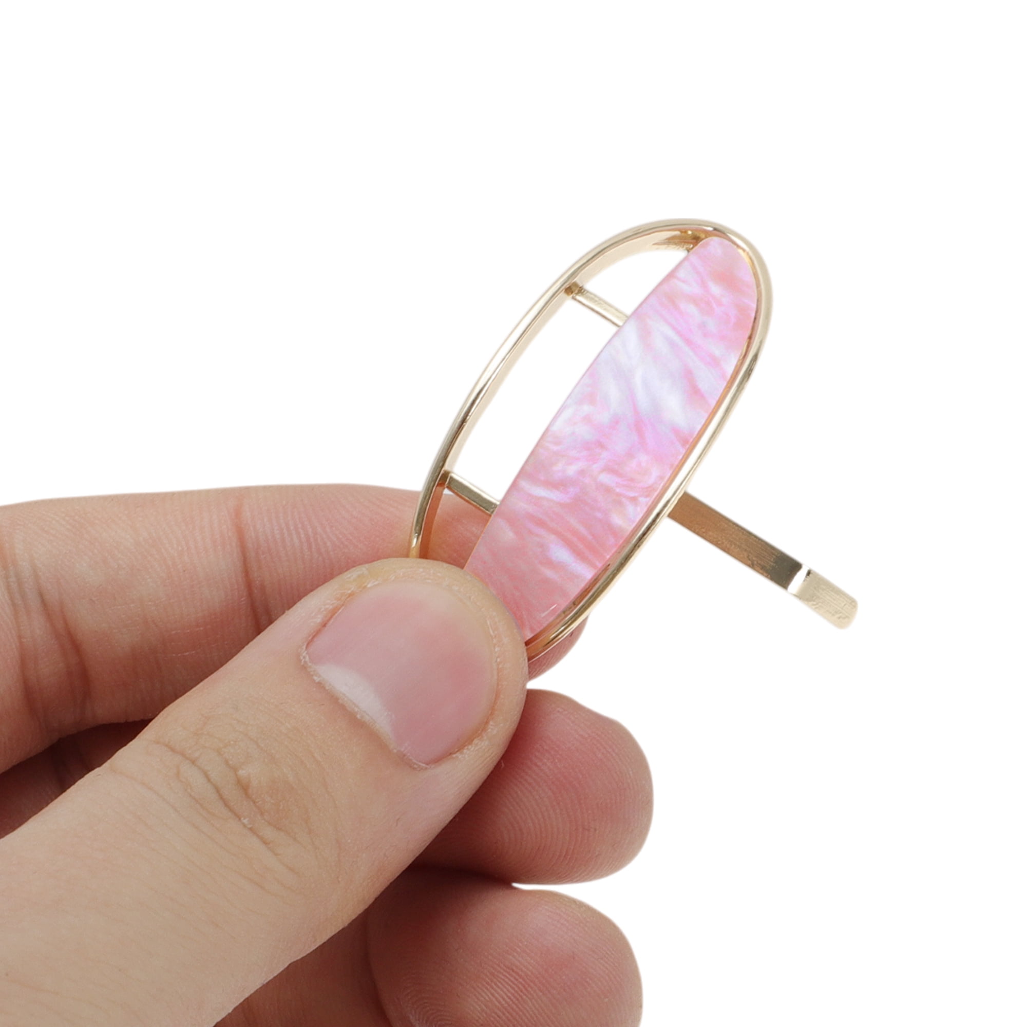 Unique Bargains Stylish Semi-hollow Ponytail Buckle Hair Clip for Women 1 Pc Pink