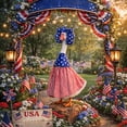 thumbnail image 4 of Dianli Patriotic Decor 23 Inch Porch Goose Independence Day Outfit Star Spangled Dress Costume For Lawn Goose Statue Outdoor Patio Garden Display Fourth Of July Parade Gear, 4 of 9