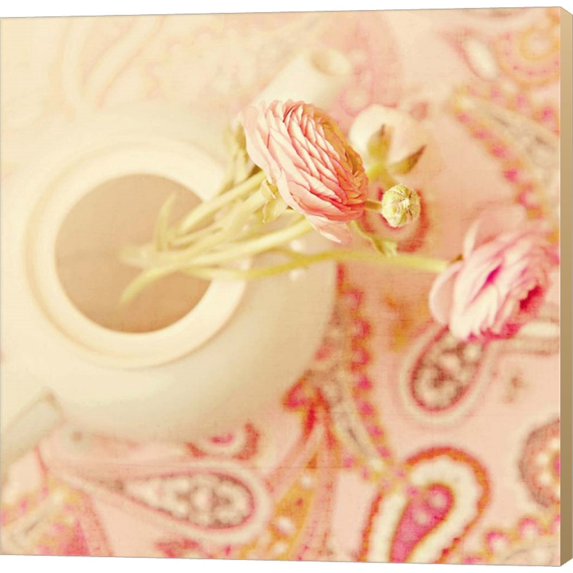 Teapot with Peonies by Sarah Gardner, Canvas Wall Art