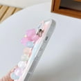 thumbnail image 3 of Cute Flower Floral Wrist Strap Chain Bracelet Clear Soft Compatible with iPhone Case for Women Girls (Pink,iPhone 13 Pro), 3 of 4
