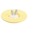 thumbnail image 2 of Silicone Cup Lid Creative Cup Cover Rabbit Shaped Dust Proof Sealing Airtight Mug CoverYellow, 2 of 3