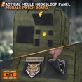 thumbnail image 2 of Molle Panel de conexión - Tablero táctico Gancho y Bucle para Parches Insignias Adaptor Accesorios Molle, Soporte Placa Mochila 4 x Pulgadas (Paquete) Verde militar- 2 Piezas, 2 of 7