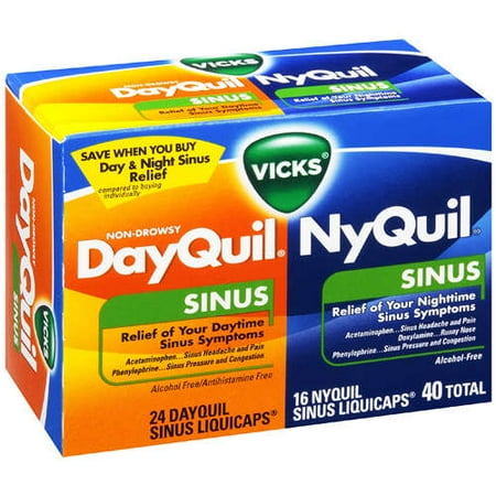 P & G Vicks DayQuil/NyQuil Sinus, 40 ea