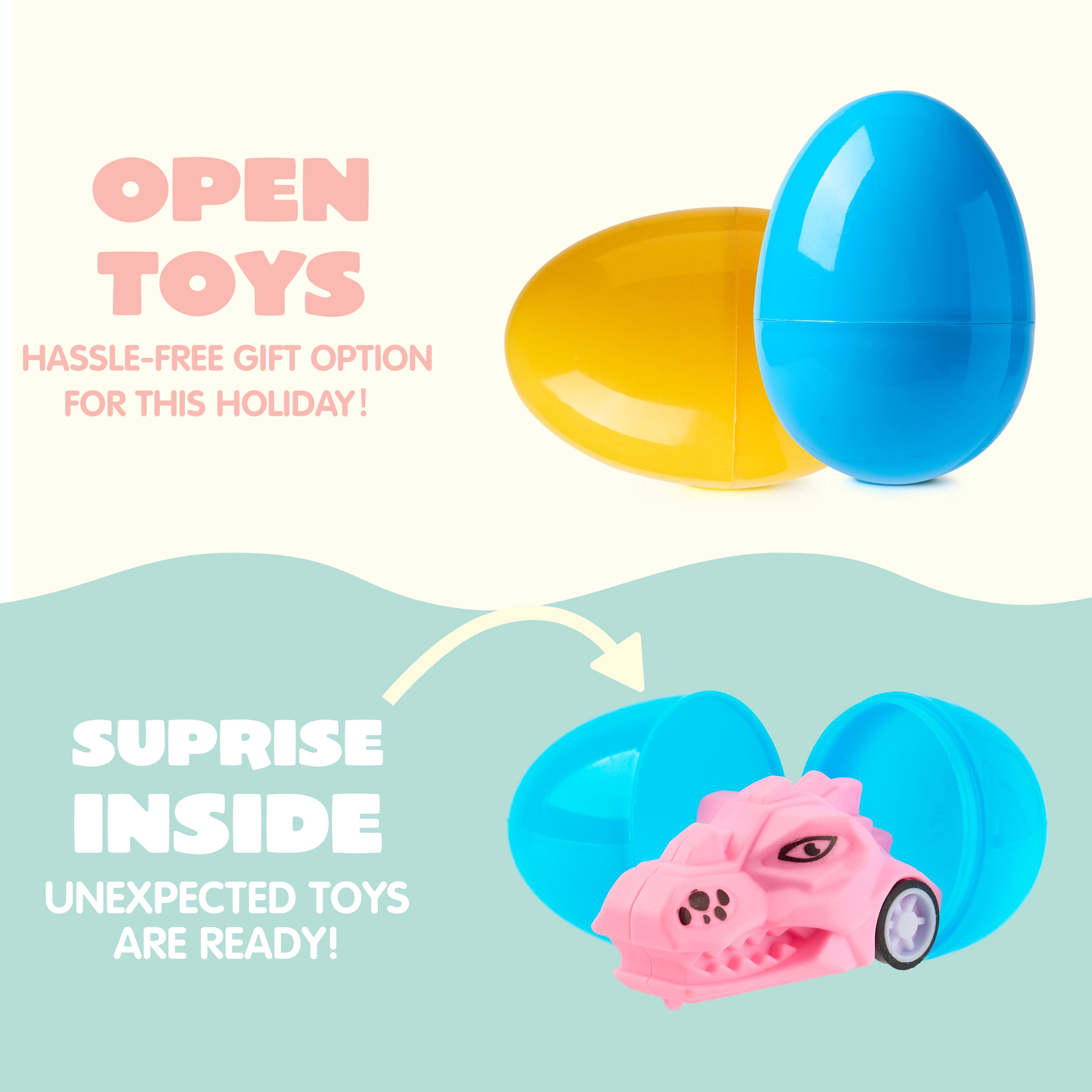 Joyfy 200 Packs Prefilled Easter Eggs with Assorted Toys,2.3" Easter Egg Bulk for Kids,Easter Eggs Hunt Events,Basket Stuffers Fillers,Classroom Prize Supplies