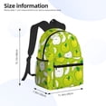 thumbnail image 2 of Fuzoiu Green Apple Print School Backpack for Teens,Large Bookbag,Lightweight Laptop Bag for Travel, Work, School & Outdoor Adventures, 2 of 6