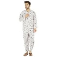 thumbnail image 2 of Inkmeso Printed Pajama Sets For Men's Button Up Classic Sleepwear Lightweight Cotton Nightwear, 2 of 8