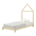 thumbnail image 3 of South Shore Sweedi, Scandinavian Twin Bed with House Frame Headboard, Natural, 3 of 10