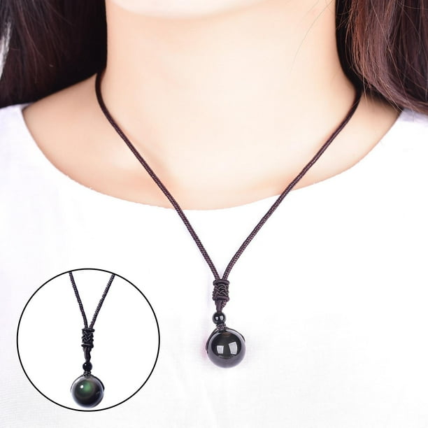 Natural on sale obsidian necklace