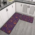 thumbnail image 2 of Hand Drawn Halloween Pumpkin Pattern Kitchen Rugs Sets Of 2,Anti Fatigue Kitchen Mat Rugs Non Slip Washable,Decorative Kitchen Floor Mats for Kitchen,Sink,Laundry,17"X30"+17"X47", 2 of 7
