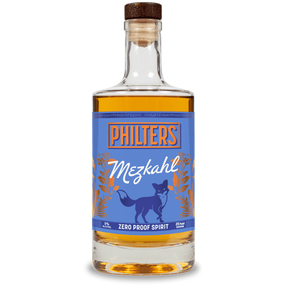 Philters Non-Alcoholic Mezkahl, Zero Proof Mezcal Spirit, Alternative Drink, Natural Flavors, 25 Fl Oz
