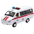 thumbnail image 2 of Ambulance Model Ambulance Waggon Car Truck Pull Back Model With Led Sound Kids Toy Metal Model Construction Vehicle Toys For Gift Car Collection, 2 of 5