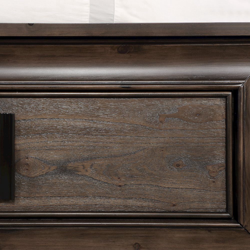 Roundhill Furniture Aetheria Contemporary Wood 6-Drawer Dresser in Dark Brown