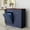 Blue, variant on GETYES Double Tilt Out Trash Cabinet, Wooden Free Standing Recycling Bin, 20 Gallon (Grey)
