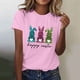 thumbnail image 5 of Camiseta de Cuello Redondo de Impresión de Pascua de Moda de Primavera Y Verano para el Uso Diario, 5 of 5