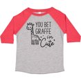 thumbnail image 3 of Inktastic You Bet Giraffe I'm Cute Funny Animal Boys or Girls Toddler T-Shirt, 3 of 5