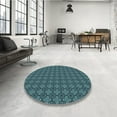 thumbnail image 3 of Ahgly Company Indoor Rectangle Patterned Deep-Sea Blue Area Rugs, 7' x 10', 3 of 6