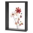 thumbnail image 1 of Marco de Flores Secas Prensadas de Madera, Marco de Imagen Flotante de Acrílico Doble de 5 x 7 Pulgadas para Flores Secas/Mesa/DIY/Artesanías [Negro], 1 of 7