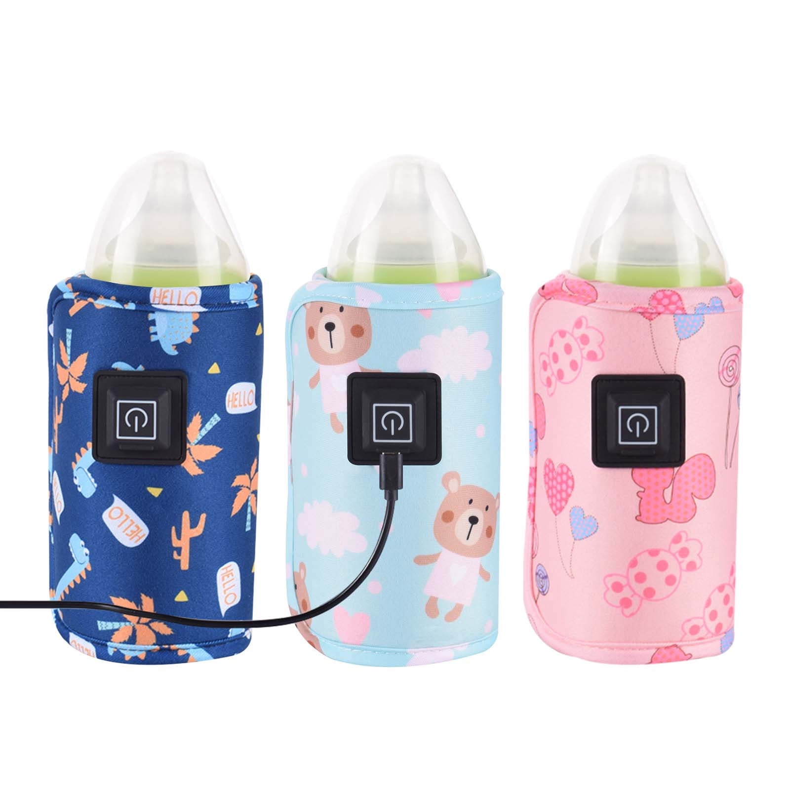 Specollect 2 Pcs Portable Milk Warmer with Smart Temperature Control for Travel Home Car Use USB Powered Bottle Heater for Constant Warmth