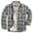 Gray Plaid, variant on Mens Sherpa Lined Flannel Long Sleeve Snap Shirts Quilted Jacket (Grey Plaid/Large 63#)