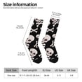thumbnail image 2 of Fotbe black white Skull bone Calcetas Largas con Estampado para Hombre y Mujer – Calcetas de Compresión Transpirables y Elásticas, Viajar y Uso Diario Talla 5-11, 2 of 6