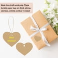 thumbnail image 4 of 100Pcs Kraft Paper Gift Tags with String, 2.2 x 2.6 Inch Heart Shape Paper Labels Leather Color Gift Tags, 4 of 6