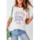 thumbnail image 4 of ABPHQTO Camiseta blanca con gráfico FREEDOM Eagle Flag Print 1776 para mujer, 4 of 5