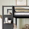 thumbnail image 4 of Leumius Twin XL size Loft Bed with Wardrobe,Metal Loft Bed Frame with Storage Shelves and Pegboard,, 4 of 13