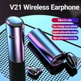 thumbnail image 3 of V21 Wireless Earphone Mini In-ear 8D Stereo Bluetooth-compatible 5.0 Earbuds Sport Headset with Charging Box for Smartphone, 3 of 8