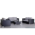 thumbnail image 3 of Living Source International 7-Piece Modern Rattan Sofa Set with Cushions - Black, 3 of 4